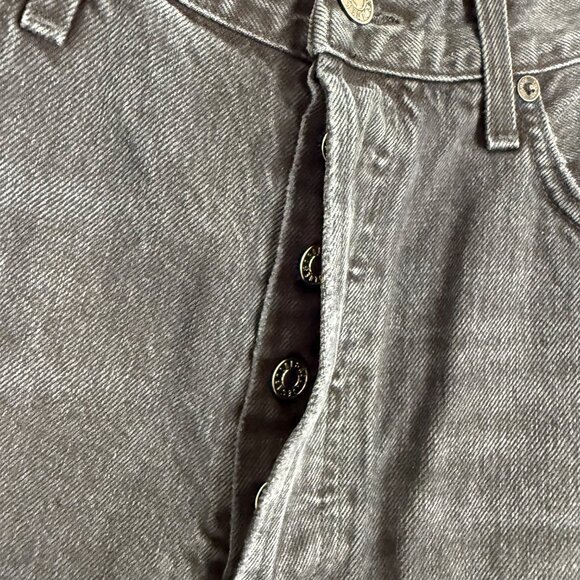 NWT AGOLDE Pieced 90s Pinch Waist Pants Jeans Howl/Detox Leather Black Size 29 - Picture 5 of 14